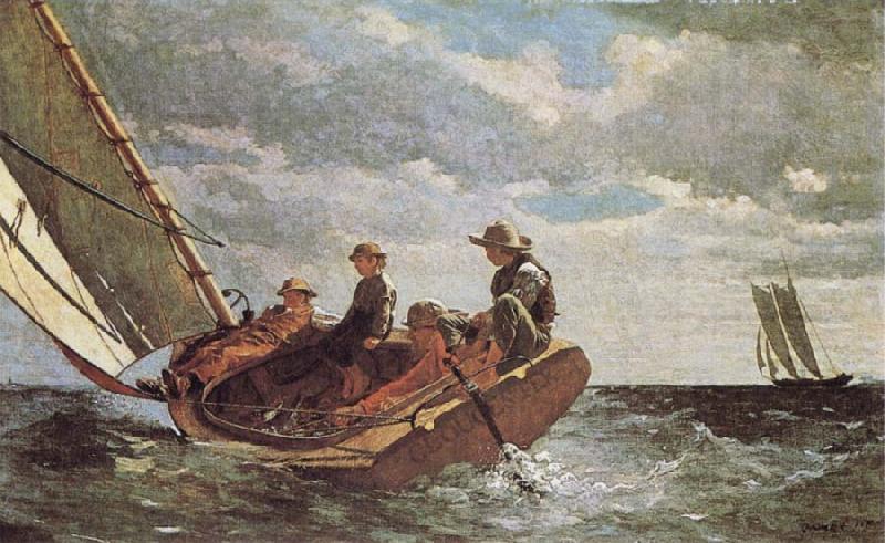 Winslow Homer Breezing up china oil painting image